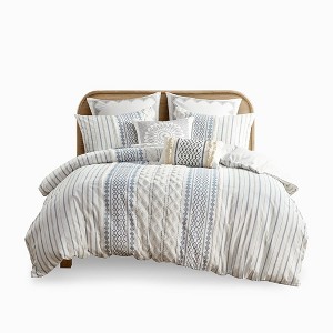 Gracie Mills Modesto Printed Cotton Comforter Set with Chenille - 1 of 4