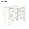 40'' Modern Accent Storage Cabinet with Herringbone Doors & Adjustable Shelf for Living Room-Baofuwish - 4 of 4
