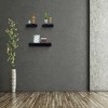 SEVOBAL Decorative Bookshelf Floating Shelves Wall Mounted Set of 3 Rustic Wood Wall Storage Shelves Decor Hanging Shelves, Black, 23.62"*4.92"*1.97" - 4 of 4