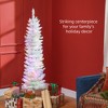 5' Prelit Christmas Tree, Pencil Artificial Christmas Tree with Colorful Surface Branches, Colorful LED Lights - 4 of 4