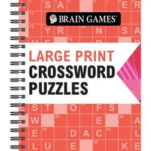 Brain Games - Large Print Crossword Puzzles (Arrow) - (Brain Games Large Print) by  Publications International Ltd & Brain Games (Spiral Bound) - 1 of 1