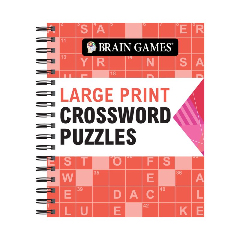 Brain Games - Large Print Crossword Puzzles (Arrow) - (Brain Games Large Print) by  Publications International Ltd & Brain Games (Spiral Bound), 1 of 2