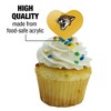 University of Vermont Secondary Heart Love Cupcake Picks Toppers Decoration Set of 6 - 3 of 4