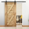 Yaheetech 6ft Barn Door Sliding Hardware Track Set Kit Closet Indoor ...