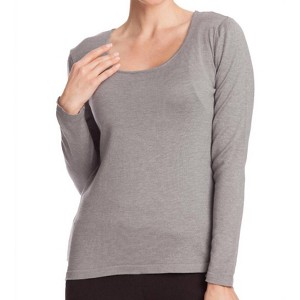 Women's Long Sleeve Scoop Neck Top - ANGEL - 1 of 2