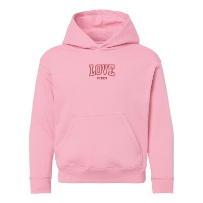 The Juniper Shop Embroidered Varsity Love Vibes Youth Graphic Hoodie