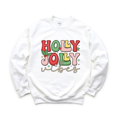 Simply Sage Market Women's Graphic Sweatshirt Holly Jolly Vibes Distressed