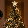 Aoibox Silver Glittered 5 Point Star Christmas Tree Topper 9.8 in High 7.8 in Wide Dual Sided Hollow Design with 10 Lights 1 Piece - 4 of 4