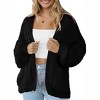 Clearlove Women's Cardigan Soft Pocketed Long Sleeves Casual Knitted Open Front Cardigans Lightweight Sweaters - 2 of 3