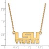 Black Bow Jewelry 10k Yellow Gold Louisiana State Fighting Tigers NCAA Necklace 18 Inch - 2 of 4