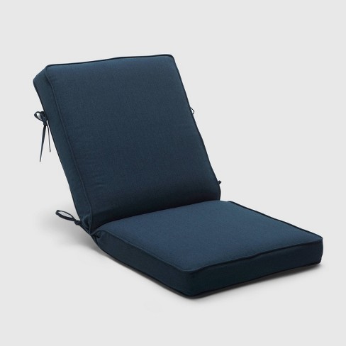 Outdoor Double Welt Chair Cushion Sunbrella Spectrum Indigo