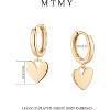 Gold Dangle Huggie Hoops with CZ - Star, Heart & Butterfly Charms, Minimalist Plated Jewelry - 2 of 4