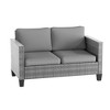 Sonkuki Patio Loveseat Sofa, All-Weather PE Rattan Wicker Set Small Patio Conversation Couch with Cushion - 2 of 4