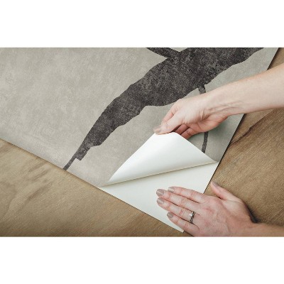 Taupe and Black Abstract Peel and Stick Wallpaper Panels