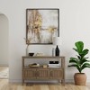 Rowan Console Table Smoky Brown - Wyndenhall: Storage Sofa Table with Fixed Shelves, Pine Frame - 3 of 4