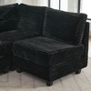 Corduroy U-Shaped Modular Sectional Sofa with Storage and Ottoman - 2 of 4