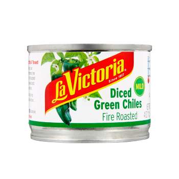 La Victoria Mild Fire Roasted Diced Green Chiles - 4oz