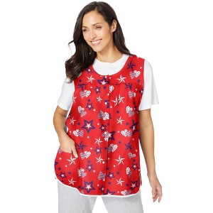 Only Necessities Plus Size Snap-Front Apron - 1 of 4