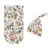 Sweet Jojo Designs Girl Baby Cocoon and Beanie Hat Swaddle Wrap Vintage Floral Pink Green and Yellow 2pc - 2 of 4
