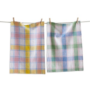 tag Sorbet Brights Check Dishtowel Set of 2 Kitchen Towel Cotton Machine Washable 18 x 27 inch - 1 of 1