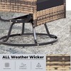 Sapphtopaz Patio Furniture Set Patio Chairs Wicker Woven 360 Degree Swivel Chairs with Cushions Square Coffee Table for Outdoor, Patio, Terrace - 2 of 4