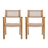 NicBex  Set of 2 Acacia Wood & Rope Woven Dining Chairs,Upholstered Dinner Chairs with Ergonomic Design for Kitchen,Living Room - 2 of 4