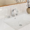 CASAINC Center-Set Widespread 2-Handle Waterfall Bathroom Sink Faucet with Drain - 3 of 4