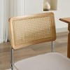 INFURNIC Dining Chairs Mid Century Modern Velvet Chair with Rattan Back and Chrome Base for Kitchen and Dining Room, Beige, 23.2"*18.5"*31.9" - 4 of 4