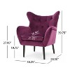 NicBex Velvet Accent Chair,Upholstered Living Room Chairs with Mid-Height Curved Backrest,Modern Armchair,Accent Chairs for Living Room - 3 of 4