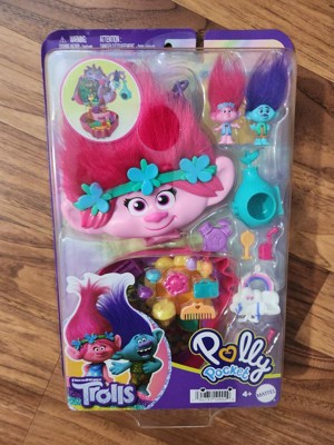 Polly Pocket & Dreamworks Trolls Compact Playset With Poppy & Branch ...