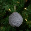 Northlight Charcoal Gray Knit Shatterproof Christmas Ball Ornament 3.25" (80 mm) - 2 of 3
