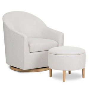 Evolur Luna Swivel Glider & Ottoman - 1 of 4