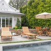 Nordic Teak Natural Outdoor Sun Lounger with Adjustable Seat and Side Table - 4 of 4
