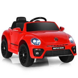 Costway 12V Kids Ride On Car Licensed Volkswagen Beetle w/ Remote Control & Music - 1 of 4