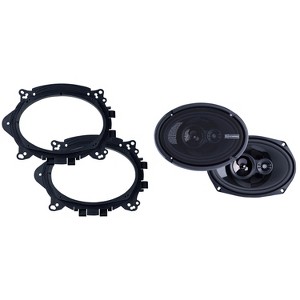 Memphis Audio PRX6903 Power Reference Series 6x9" 3-Way Coaxial Speakers With Swivel Tweeters - Pair with OEMBKT69 Vehicle Specific 6X9" Speaker Ad... - 1 of 4
