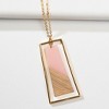 Blush & Gold Trapezoid Necklace Zinc Alloy - 2 of 4