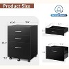GALAXHERO  3 Drawer File Cabinet for Home Office, Wood Under Desk Filing Cabinet, Rolling Printer Stand with Wheels - 2 of 4