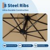 10ft Offset Patio Umbrella, Cantilever Umbrella with Easy Lift & Tilt Adjustment, 8 Ribs Sun umbrella UV Protection for Backyard, Pool, Garden - 4 of 4