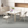 Tangkula Set of 6 Folding Chairs Fabric Upholstered Padded Seat Metal Frame Home Office - 3 of 4