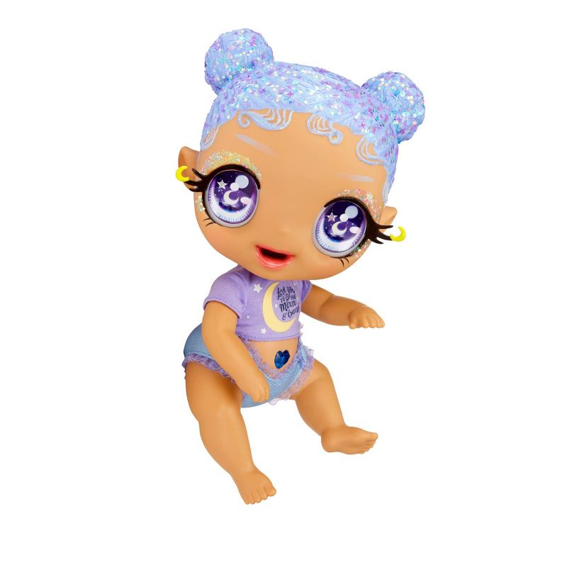 Glitter Babyz Selena Stargazer with 3 Magical Color Changes Baby Doll - Pastel Purple Glitter Hair, 5 of 8