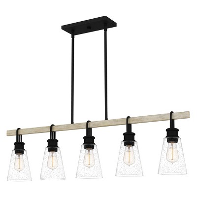 Kingsbridge 5-Light Earth Black Linear Chandelier