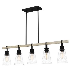 Kingsbridge 5-Light Earth Black Linear Chandelier - 1 of 4