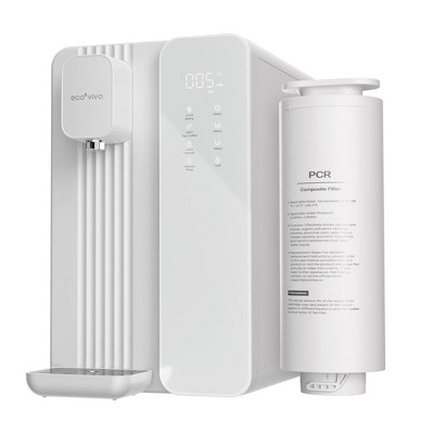 Ecoviva MATE4 UV Countertop Water Filter 7 Stages Instant Hot RO Filtration System 4 Temperature Options 3:1 Pure to Drain, TDS & Filter Life Monitor