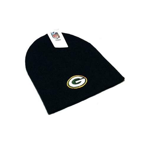 NFL Knit Beanie - Green Bay Packers, Black, Cuffless - image 1 of 1