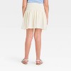 Girls' Stitch Ruched Waist Skirt - Cream - 3 of 4