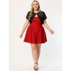 Agnes Orinda Women's Plus Size Sheer Lace Elegant Eyelet Crop Banquet Shrugs - 3 of 4