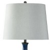 Two-Tone Matte Black and Navy Glaze Base Table Lamp - StyleCraft: Linen Shade, Adjustable, UL Listed - 3 of 4
