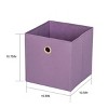 Racxily 4 Pack Collapsible Fabric Cube Storage Bins, cube organizer bins(10.5" x 10.5") - 3 of 4