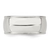 Black Bow Jewelry Men's 9mm Sterling Silver Half Round Milgrain Edge Comfort Fit Band - 3 of 4