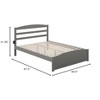 AFI Furnishings Warren Platform Bed Q with Footboard AG - 2 of 4